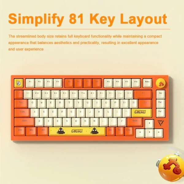 AJAZZ DKM200 Mechanical Keyboard Tri-mode Gaming Keyboards Gasket Full keys Hot Swap DOUYU co-branded model