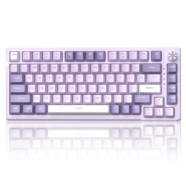 MageGee SKY81 75% Mechanical Gaming Keyboard, RGB Gasket Hot Swappable Wired Custom Creamy Sound Dampening Keyboard with Knob