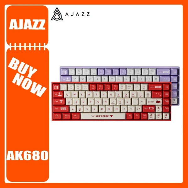 AJAZZ AK680 Mechanical Keyboard Dual-mode Hot-Swap 68keys E-sports Gaming Keyboard RGB Backlight Customization Keyboards Gifts