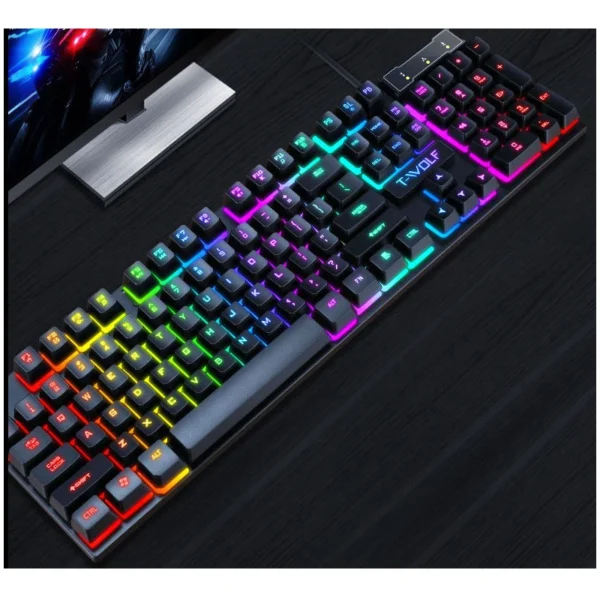 Spanish keyboard  illuminated Gaming  pc keyboards computer Gamer usb with ? led clavier wired luminous by cable teclado espa?ol