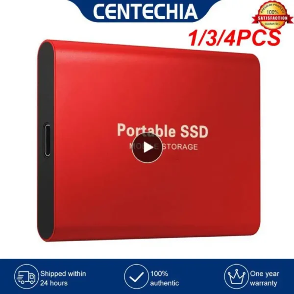 1/3/4PCS 1TB Hard Drive External Type-C High Speed USB3.1 2TB 4TB 8TB SSD Storage Portable Hard Disk For Laptop