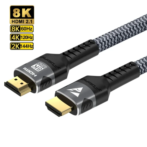 HDMI 8K 2.1 Cable 4K@120Hz 8K@60Hz 48Gbps EARC ARC HDCP Ultra High Speed HDR For RTX Video Cable PC Laptop Projector HD TV PS5
